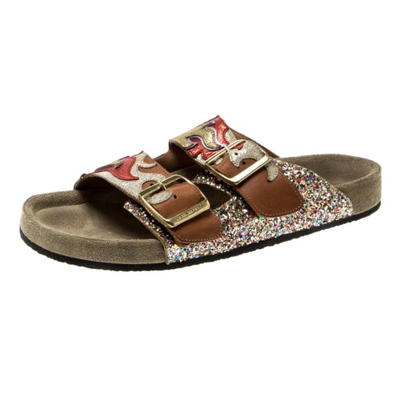 Isabel Marant Shoes - ISABEL MARANT ETOILE Metallic Gail Cholita Leather Sandals - Women's Sz US 6.5/7